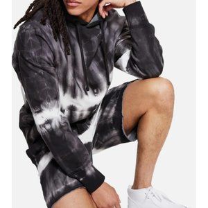 Sun+Stone Mens Fleece Long Sleeve Hoodie Dark Lead Size Medium NWT